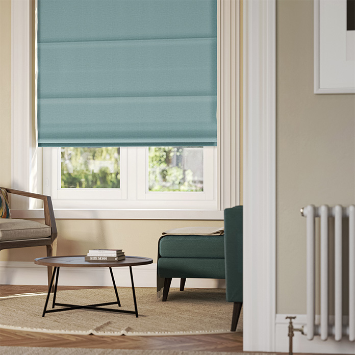 Oslo, Peacock - Twist&Fit Roman Blind - Image 7